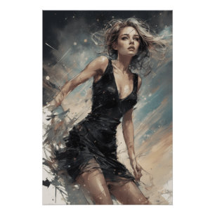 Geherdefinieerd: AI-ontworpen Little Black Dress  Perfect Poster