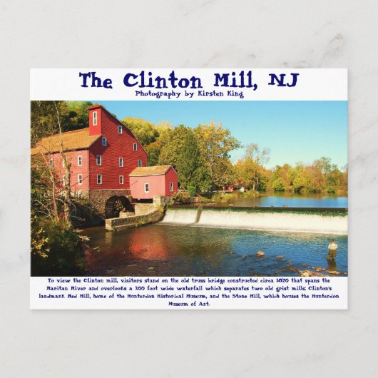 geheugen 1 135, The Clinton Mill, NJ, Fotografie.. Briefkaart (Voorkant)