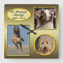 Geheugen 3 Photo Dog Memorial Gold Collage