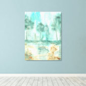 Geheugen,Abstract Landschap Bomen Kunst Schilderij Canvas Afdruk (Insitu (Houten vloer))