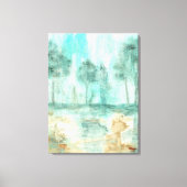 Geheugen,Abstract Landschap Bomen Kunst Schilderij Canvas Afdruk (Voorkant)