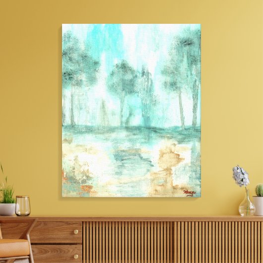 Geheugen, Abstracte landschapsbomen Kunstschildere Canvas Afdruk (Insitu (Woonkamer))