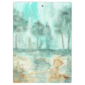 Geheugen, Abstracte landschapsbomen Kunstschildere Klembord (Achterkant)