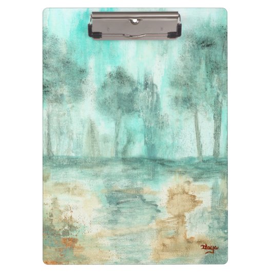 Geheugen, Abstracte landschapsbomen Kunstschildere Klembord (Voorkant)