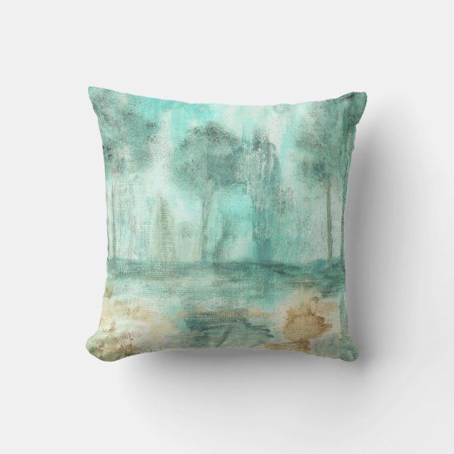 Geheugen, Abstracte landschapsbomen Kunstschildere Kussen (Voorkant)