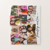 Geheugen collage plezier gepersonaliseerde 12 foto legpuzzel (Verticaal)