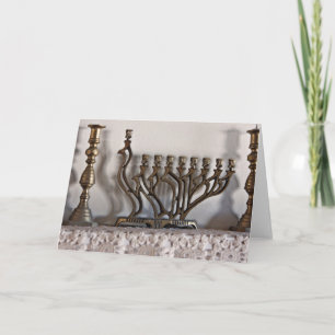 Geheugen en Menorahs Feestdagen Kaart