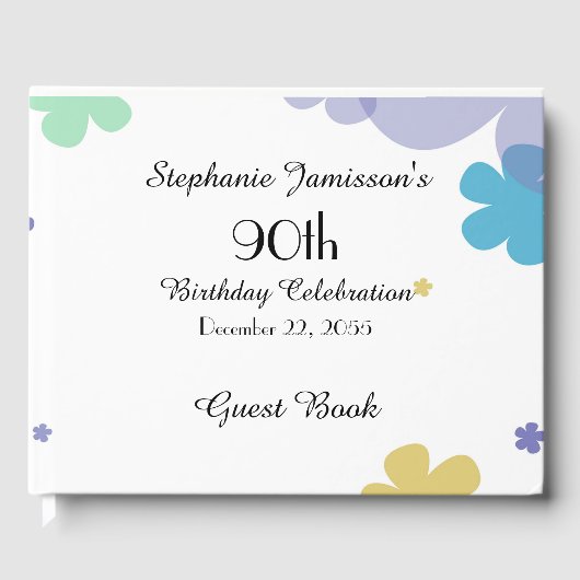 Geheugen/Gastenboek 90e verjaardag Feest Viering Gastenboek (Voorkant)