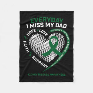Geheugen Ik mis mijn vader Nierziekte Awareness Gi Fleece Deken