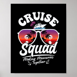 Geheugen maken Familie Groep Matching Cruise Squad Poster