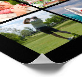 Geheugen met 45 foto-collage Black Poster (Hoek)