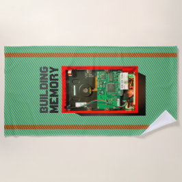 Geheugen nerd harde schijf bouwen met aangepaste t strandlaken