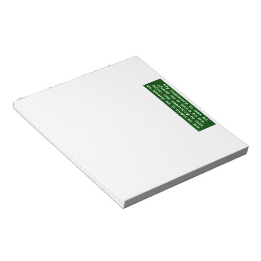 Geheugen niet scherp notitieblok (Schuin)