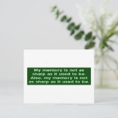 Geheugen Niet Zo Scherp Als Het Was Briefkaart (Staand voorkant)