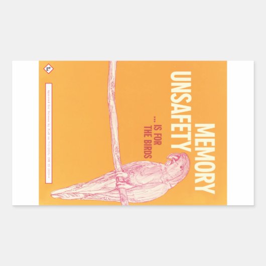 Geheugen onveilig is voor de sticker Vogels (Voorkant)