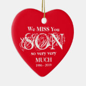 Geheugen persoonlijke kerstversiering keramisch ornament (Rechts)