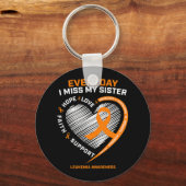 Geheugen ter herinnering aan mijn zuster leukemie  sleutelhanger (Voorkant)