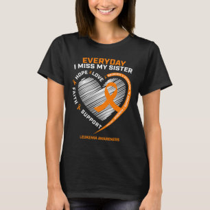 Geheugen ter herinnering aan mijn zuster leukemie t-shirt