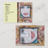 GEHEUGEN VAN AUTUMN / LEAVES EN DRUPPELS VAN WATER VISITEKAARTJE (Voorkant / Achterkant)