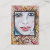 GEHEUGEN VAN AUTUMN / LEAVES EN DRUPPELS VAN WATER VISITEKAARTJE (Achterkant)