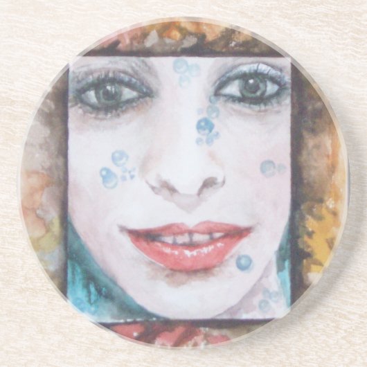 GEHEUGEN VAN AUTUMN MET LEUZEN EN DRUPPELS VAN WAT ZANDSTEEN ONDERZETTER (Voorkant)