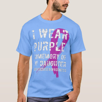 Geheugen van dochter Draag Paarse overdosering T-shirt