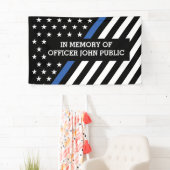 Geheugen van dun blauwe lijnvlag-banner spandoek (Insitu)