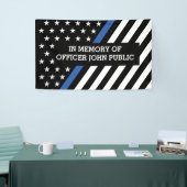 Geheugen van dun blauwe lijnvlag-banner spandoek (Beurs)