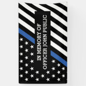 Geheugen van dun blauwe lijnvlag-banner spandoek (Verticaal)
