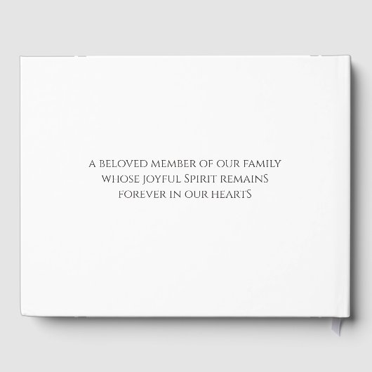 Geheugen van een Beloved Pet Memorial Gastenboek (Achterkant)