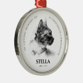 Geheugen van een Beloved Pet Memorial Metalen Ornament (Rechts)