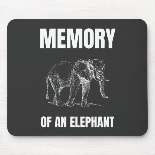 Geheugen van een olifant muismat (Voorkant)