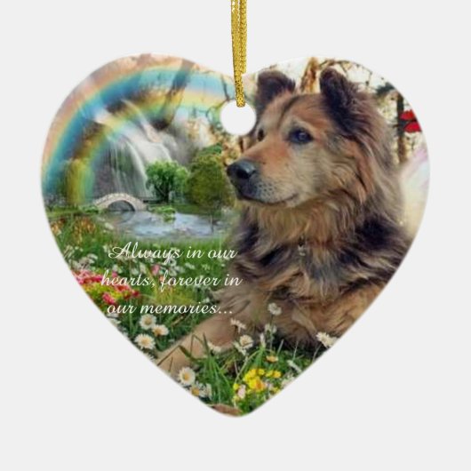 Geheugen van gezelschapsdieren keramisch ornament (Voorkant)