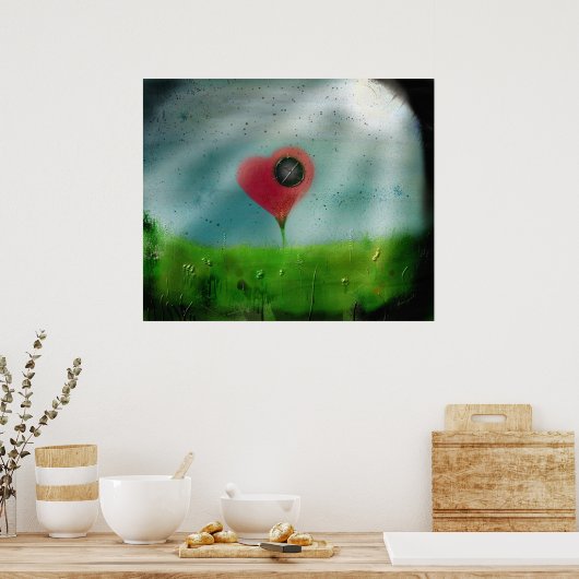 Geheugen van het gebarsten hart poster (Keuken)