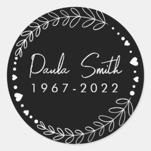 Geheugen van. Je zult heel erg gemist worden. Ronde Sticker