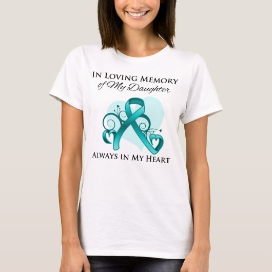 Geheugen van mijn dochter - ovariumkanker t-shirt (Voorkant)