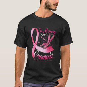 Geheugen van mijn Grammie Dragonfly Breast Cancer  T-shirt
