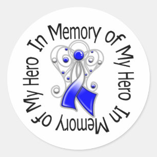 Geheugen van mijn Hero ALS Angel Wings Ronde Sticker