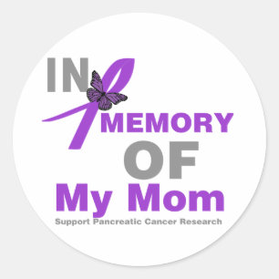 Geheugen van mijn mama Pancreatic Cancer Ronde Sticker
