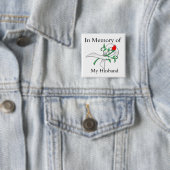 Geheugen van mijn man - Lung Cancer Vierkante Button 5,1 Cm (In situ)