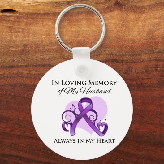 Geheugen van mijn man: pancreaskanker sleutelhanger (Voorkant)