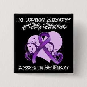 Geheugen van mijn moeder - pancreaskanker vierkante button 5,1 cm