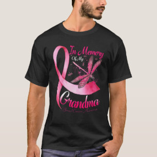 Geheugen van mijn oma Dragonfly Breast Cancer Aw T-shirt