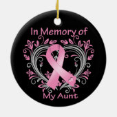 Geheugen van mijn tante Borstkanker hart Keramisch Ornament (Achterkant)