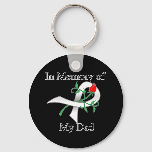 Geheugen van mijn vader - Lung Cancer Sleutelhanger (Voorkant)