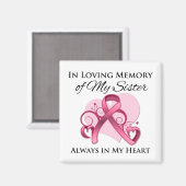 Geheugen van mijn zuster - Borstkanker Magneet (Voorkant / Achterkant)