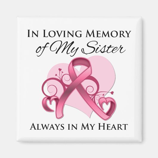 Geheugen van mijn zuster - Borstkanker Magneet (Voorkant)