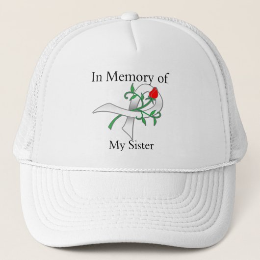 Geheugen van mijn zuster - longkanker trucker pet (Voorkant)