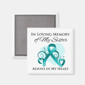 Geheugen van mijn zuster - ovariumkanker magneet (Voorkant / Achterkant)