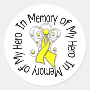 Geheugen van My Hero Sarcoma Angel Wings Ronde Sticker